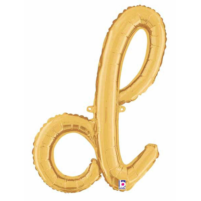 "Stylish 14" Gold Script Letter D Decoration".