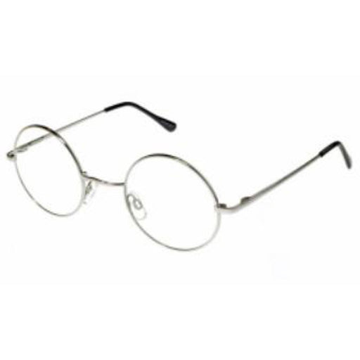 "Stylish Round Silver Glasses With Clear Lenses"