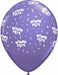 BONNE FETE ALL OVER 12" 50/BAG PURPLE