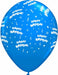 HAPPY BDAY ALL OVER 12" 50/BAG BLUE