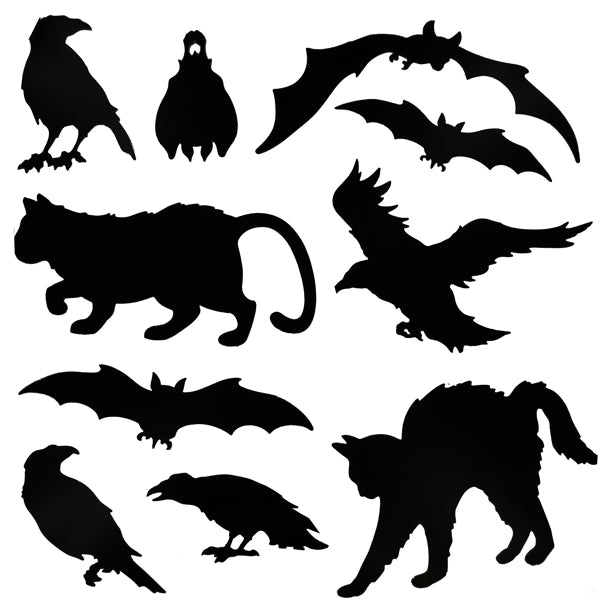 Halloween Animal Silhouette Cutouts