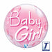 Baby Girl Pink 22-Inch Bubble Balloon