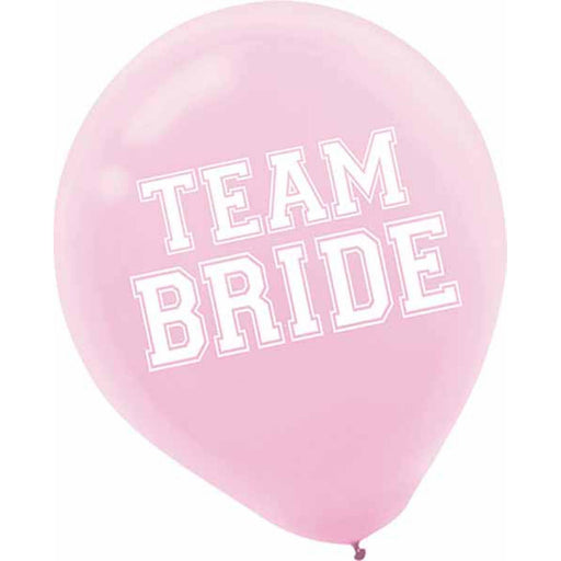 Team Bride Asst Balloons - 15 Pack (12 Inch)