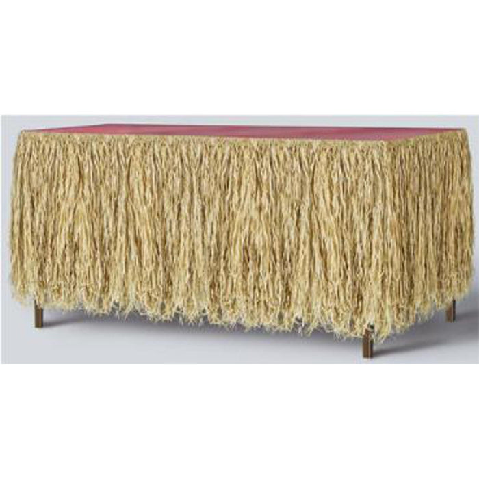 "Tropical Raffia Table Skirt - 30" X 9' - 1/Pack"