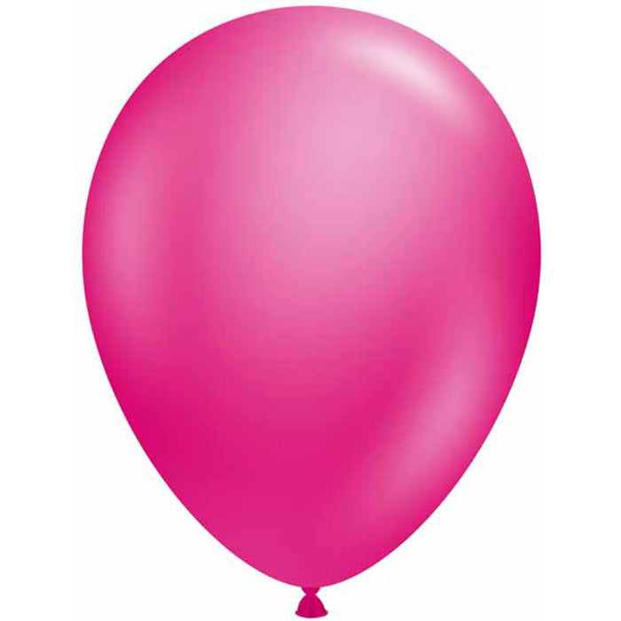 Vibrant Tuftex Metallic Fuchsia Latex Balloons (100/Pk)