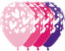 Sempertex Modern Hearts Assorted 11-Inch Latex Balloons, 50 Count