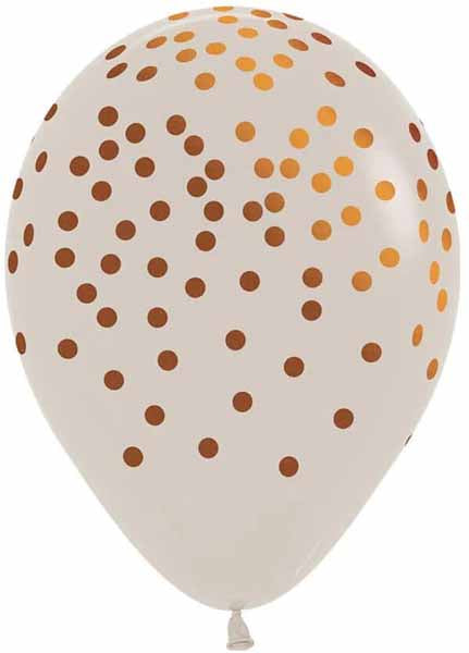 Sempertex Copper Confetti Print 11-Inch Latex Balloons, 50 Count