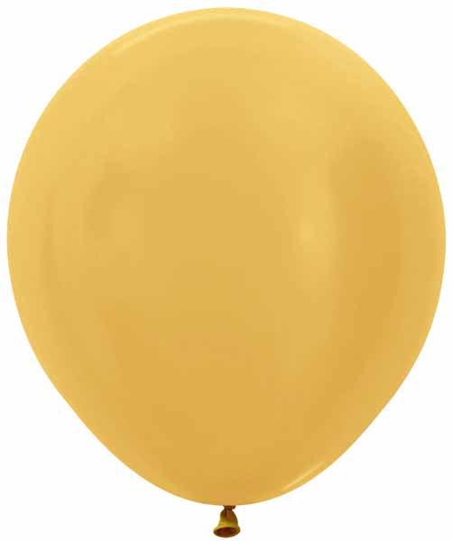 Sempertex 18 Inch Metallic Gold Latex Balloons, 25 Count