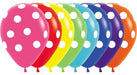 Sempertex 11-Inch Assorted Polka Dot Latex Balloons, 50 Count