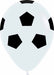 Sempertex White Soccer Print 11-Inch Latex Balloons, 50 Count