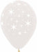 Sempertex Bold Stars Clear 11" Latex Balloons, 50 Pack