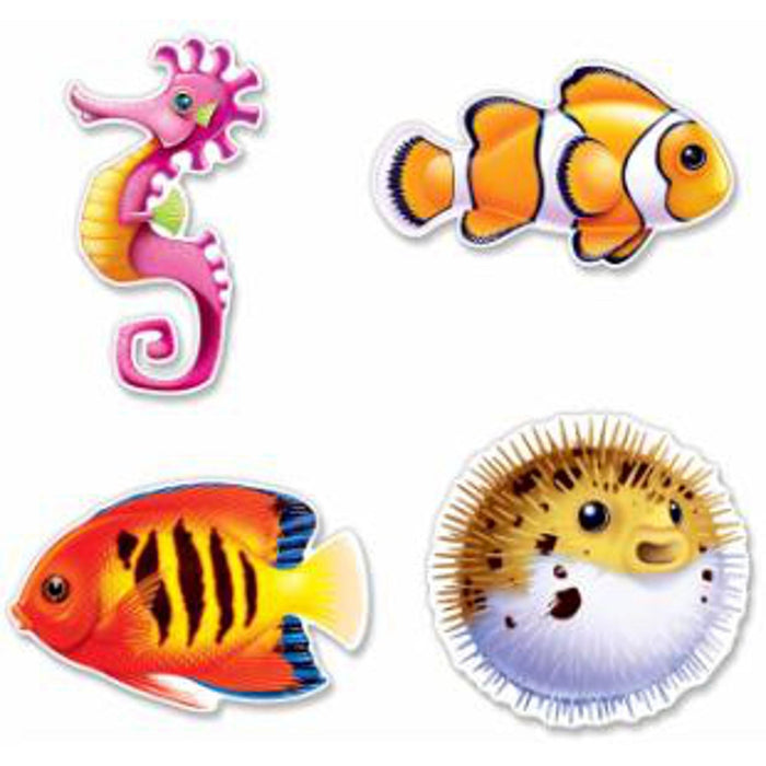 Under The Sea Fish C Cutouts - Pack Of 4 (14 Inches)