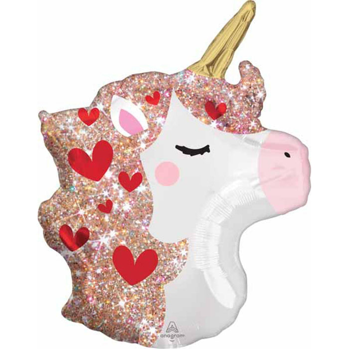 Unicorn Sparkles 18" Jr Shape Balloons - Pack Of 50