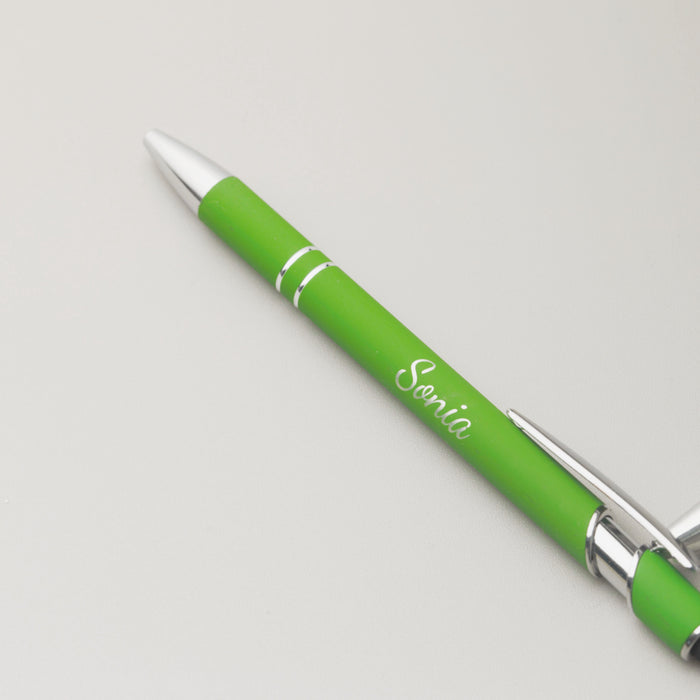 Personalised Pens for Business Promotional Gifts - In Green Color