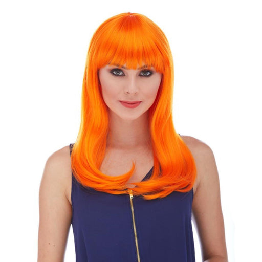 Vibrant Orange Wb Classy Wig