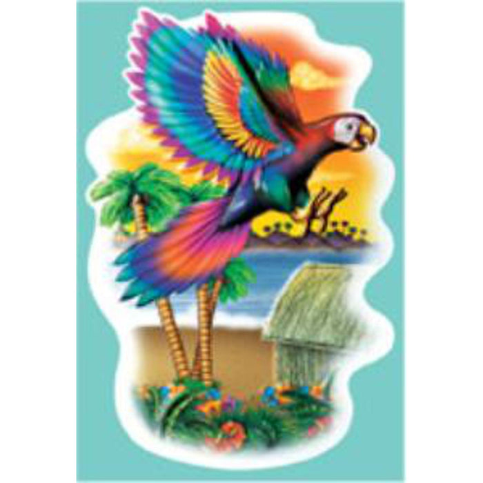 "Vibrant Parrot 3-D Art Form - 18" Resin Sculpture"