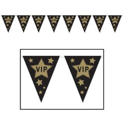 "Vip Pennant Banner - 10"X12' - 1/Pkg"