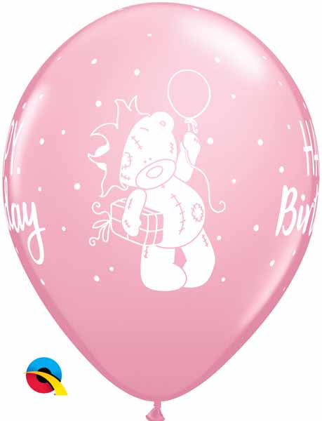 Tatty Teddy Birthday Pink 11-Inch Latex Balloons, 25 Pack