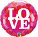 Love Hearts & Glitter 18-Inch Round Foil Balloon