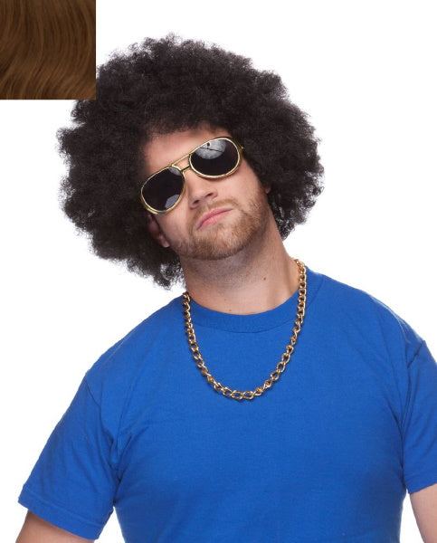 Light Brown Sepia Afro Costume Wig