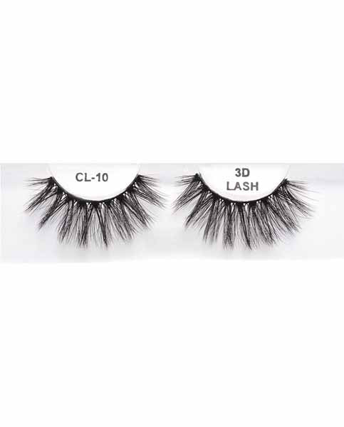 Black 3D Faux Mink Eyelashes, Style CL #10