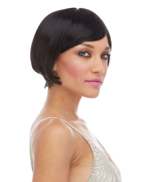 Brassy Costume Wig in Black
