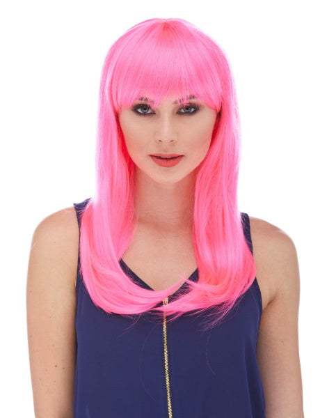 Classy Hot Pink Costume Wig