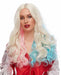 Rebel Costume Wig in Blonde with Pink and Blue