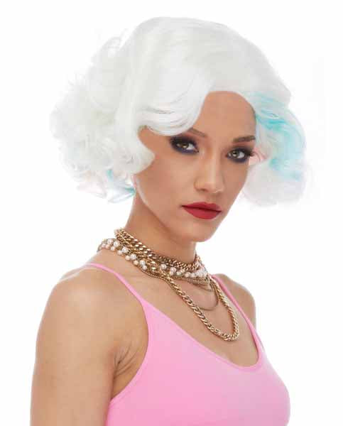 Euphoria Light Blonde Wig with Pink and Blue Accents