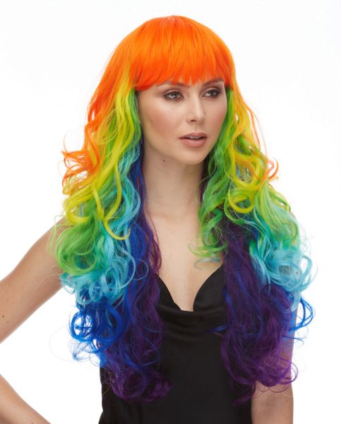 Sepia Chroma Rainbow Costume Wig