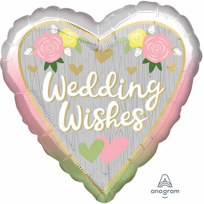 "Wedding Wishes Ombre Heart Balloon Set (40 Pack)"