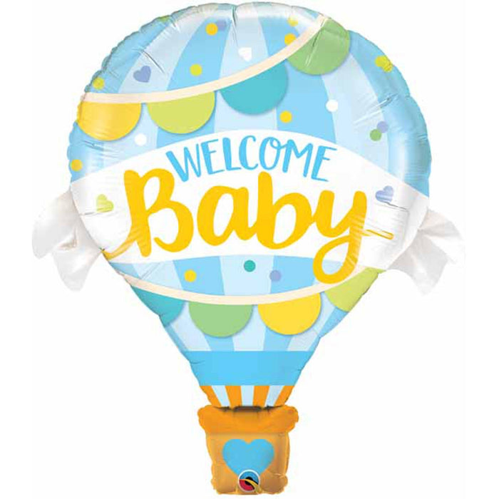 "Welcome Baby Blue Balloon - 42" Shape Package"