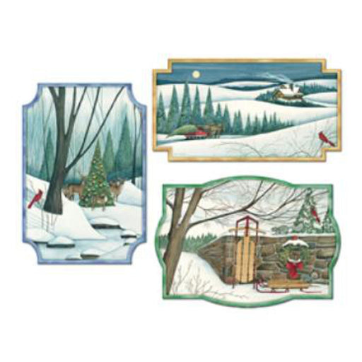 White Christmas Cutouts (9/Pk)