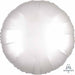 "White Satin 18" Round Tablecloth - Satin Luxe S18 Flat"