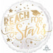 "White & Gold Star Balloon Set - 18" Round With 40 Stars"