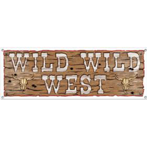 "Wild Wild West Sign Banner - 21"X5' (1/Pk)"