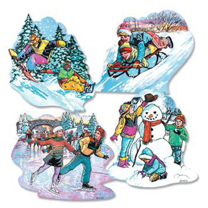 "Winter Activity Cutouts (4/Pkg)"