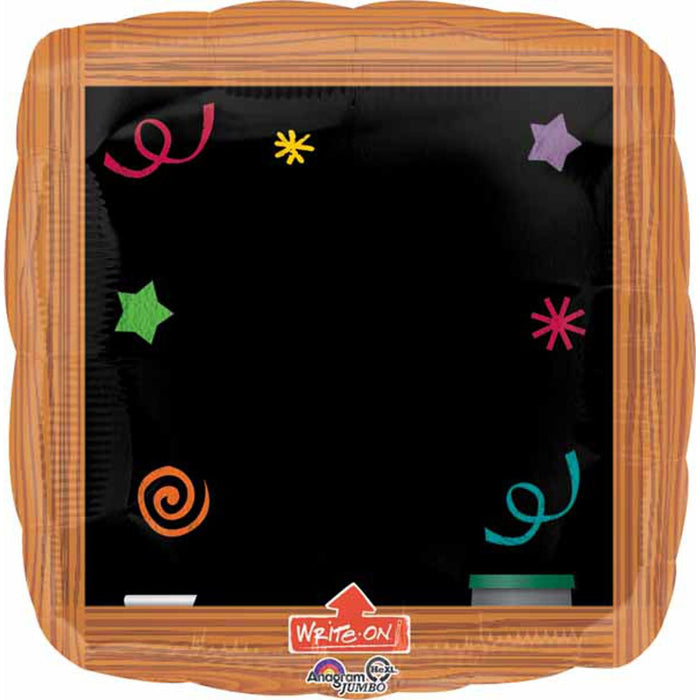 "Wood Frame Jumbo Whiteboard With 50 Markers"