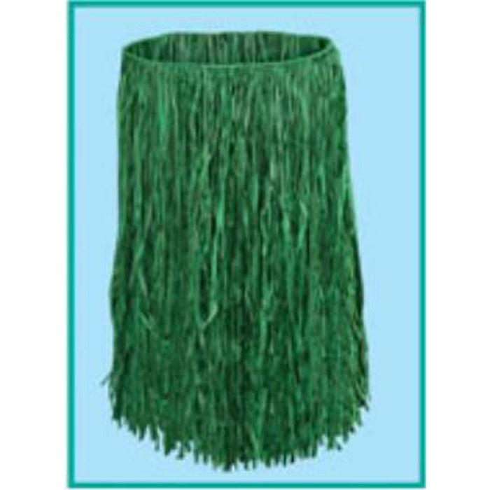 Xl Raffia Hula Skirt 36"X28" In Green.