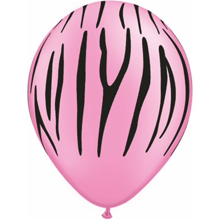 "Zebra Stripes 11" Neon Pink Pack Of 50"