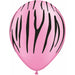 "Zebra Stripes 11" Neon Pink Pack Of 50"