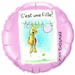 C'est une fille 18-Inch Foil Balloon