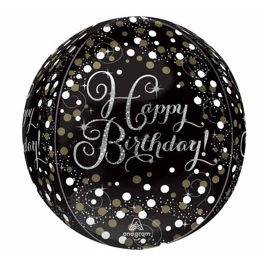 Sparkling Happy Birthday 16" Orbz Foil Balloon