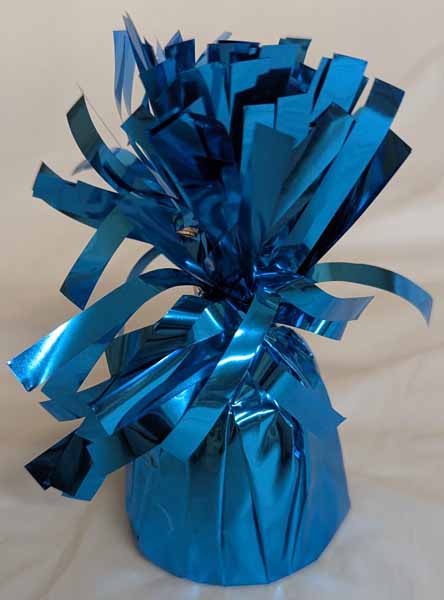 Caribbean Blue Foil Fringe Balloon Weight, 170 g