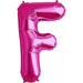 34-Inch Magenta Letter F Balloon