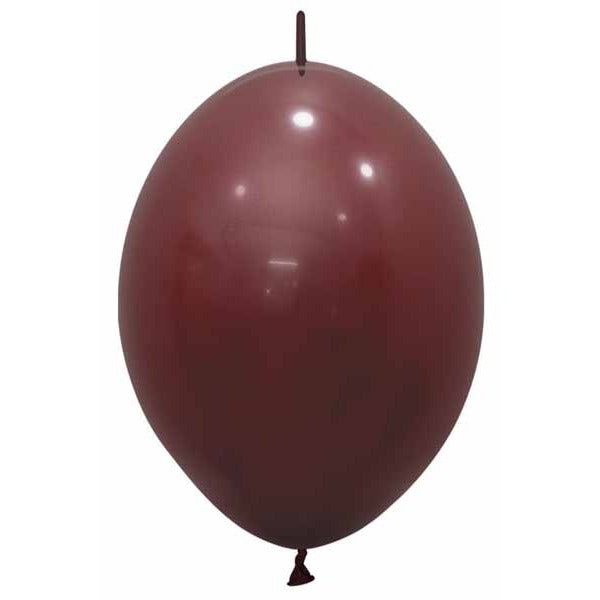 Sempertex Merlot 12-Inch Link-O-Loon Latex Balloons, 25 Pack
