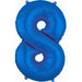 Blue Number 8 Balloon, 16 Inch