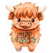 27-Inch Highland Cow Happy Birthday Foil Balloon