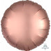 Rose Copper Satin Luxe Round Foil Balloon, 18 Inch