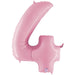 Megaloon Number 4 Pastel Pink Balloon